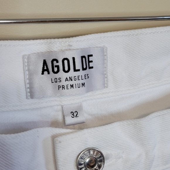 NWT Agolde Jamie Button Fly Distressed High Rise Size 32 - Picture 11 of 13